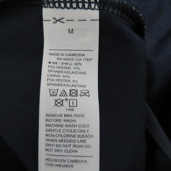 Old Navy Women M Navy Cherry Print Ruched Bathing Suit Y2K Style Retro Coquette - Picture 4 of 5